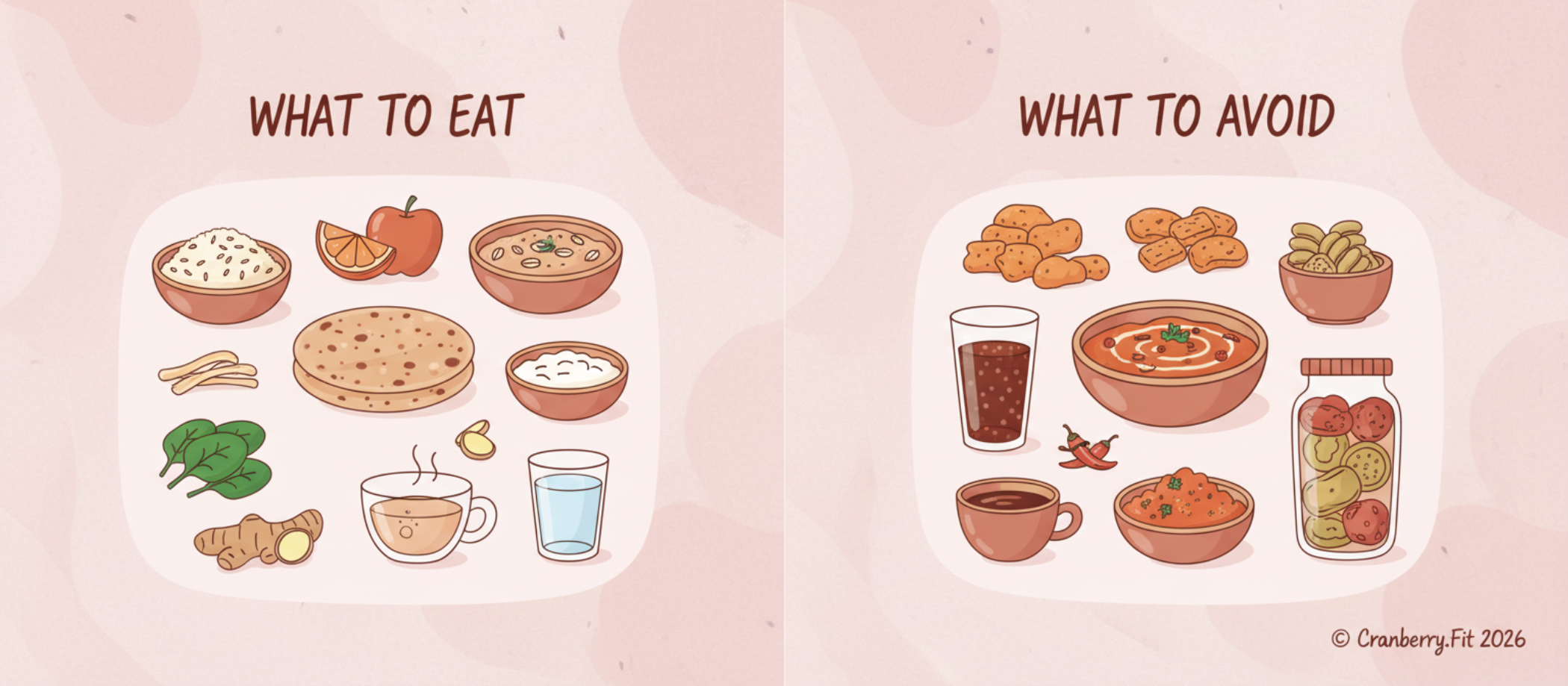 Foods to Eat and Avoid for Gas, Acidity, and Bloating Before Periods