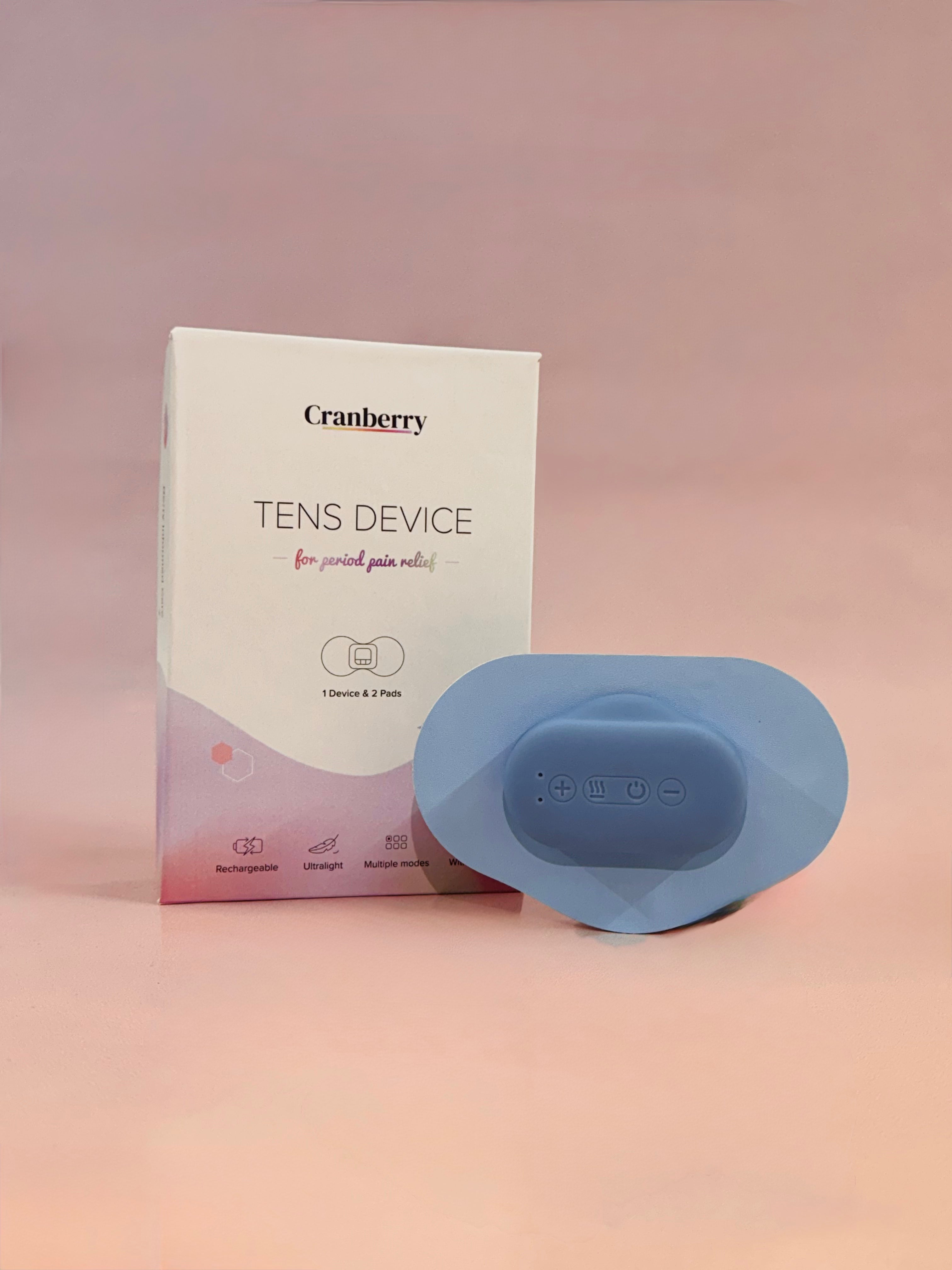 TENS + Heat Device - Drug-free period pain relief