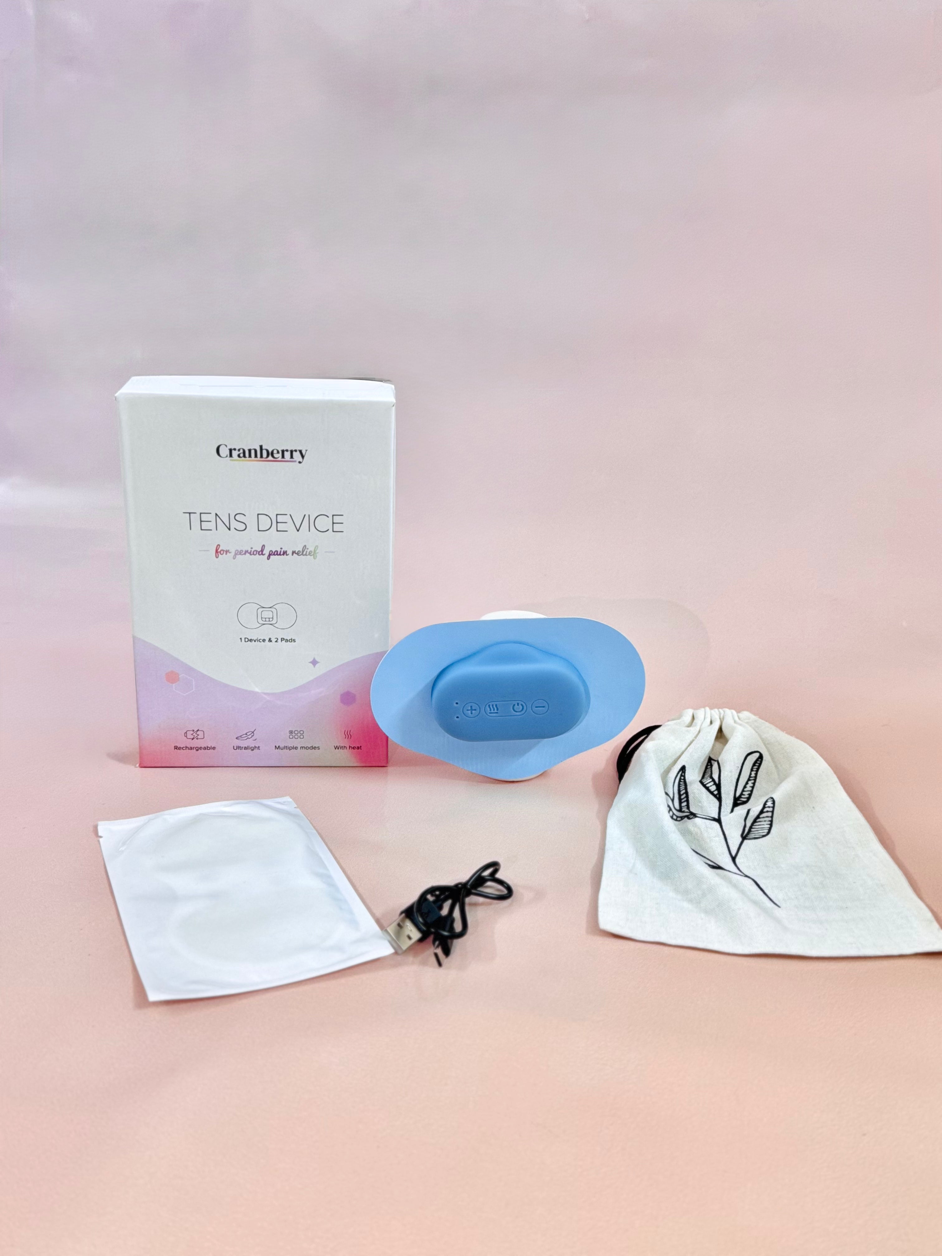 TENS + Heat Device - Drug-free period pain relief