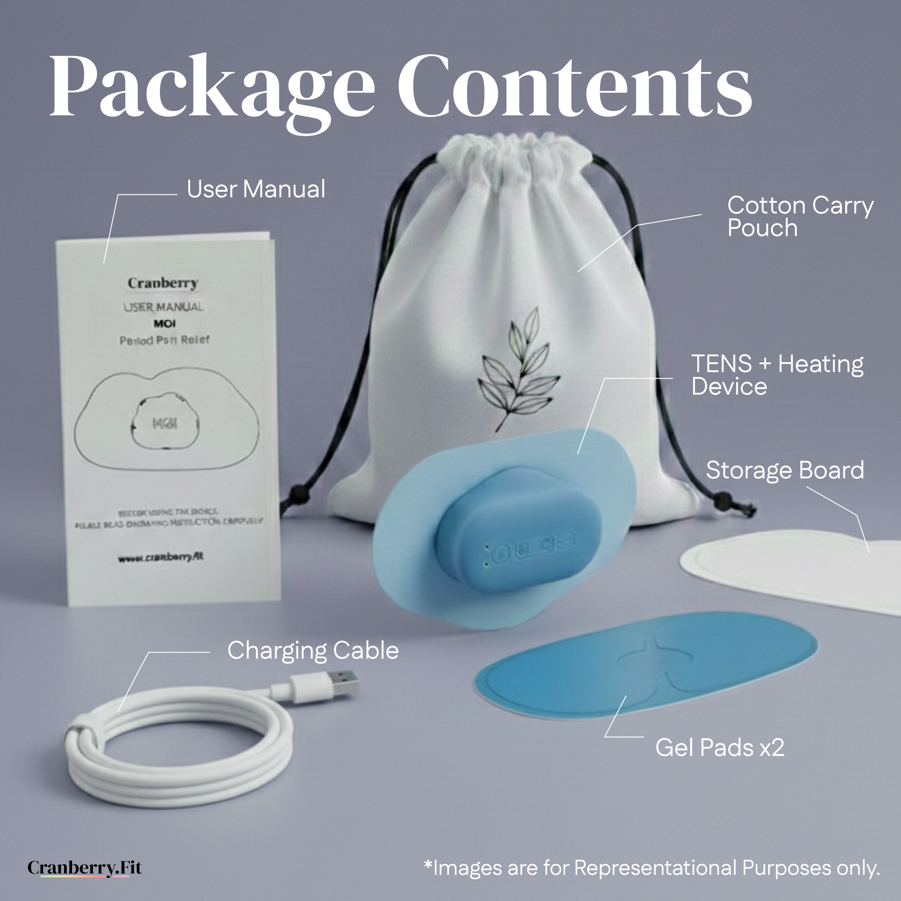 TENS + Heat Device - Drug-free period pain relief