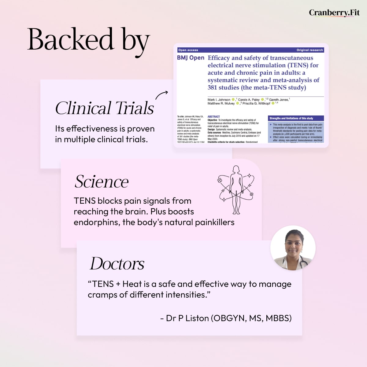 TENS + Heat Device - Drug-free period pain relief