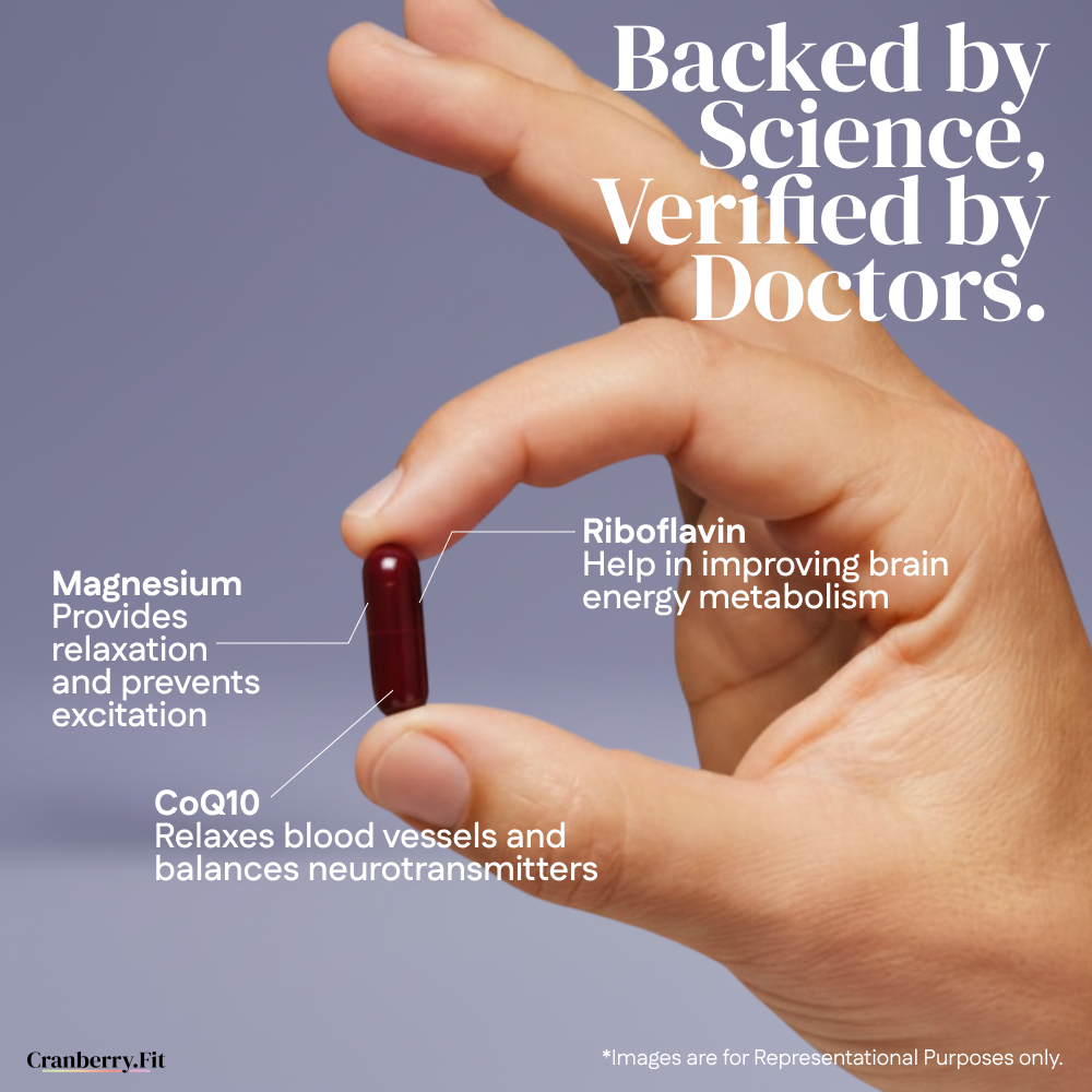 Riboflavin(50mg), CoQ10(10mg), Magnesium(340mg) - 30 Capsules