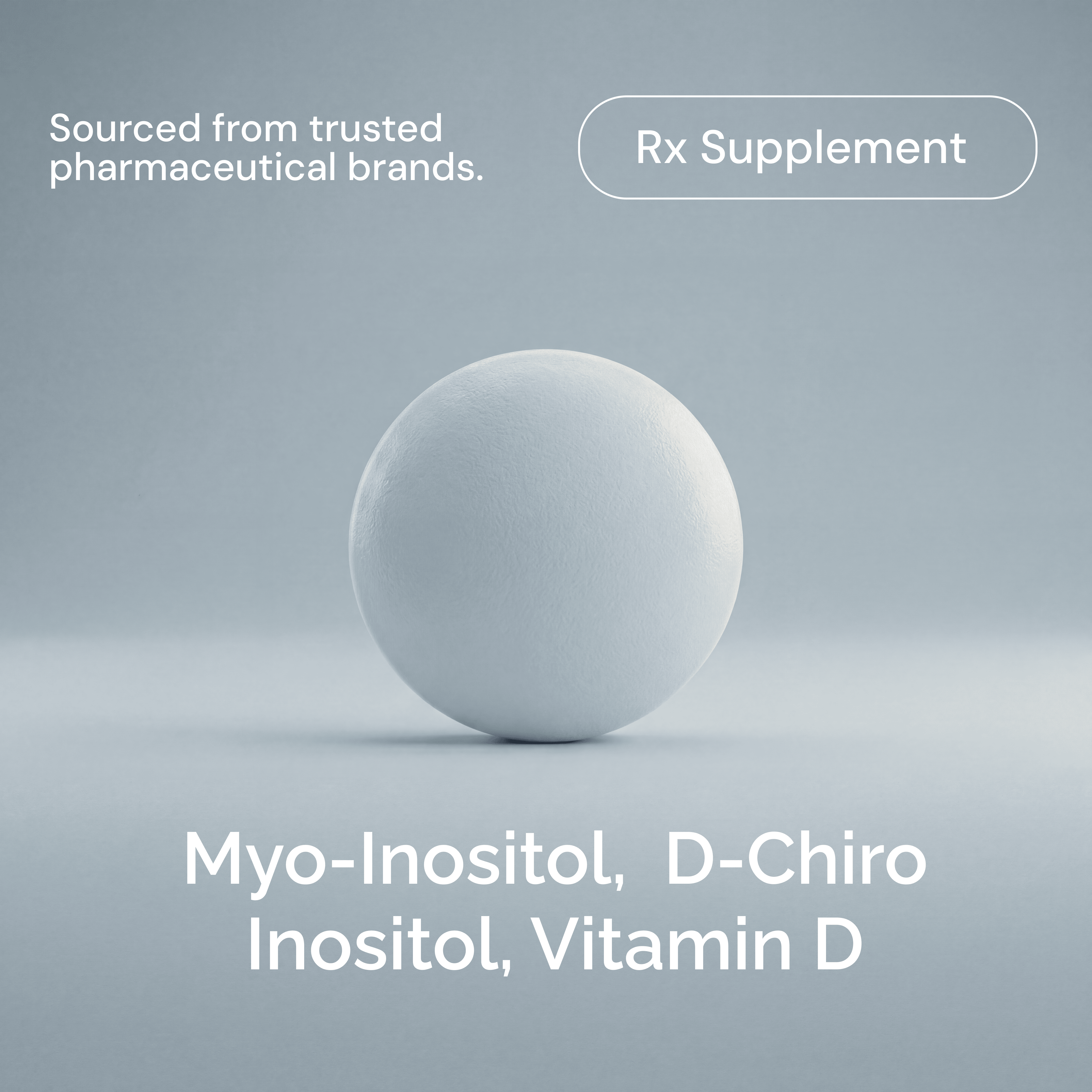 Myo-inositol 550mg,  D-Chiro Inositol 13.8mg, Vitamin D 300IU - 30 Tablets
